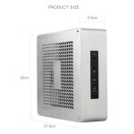 알루미늄 섀시 소형 데스크탑 컴퓨터 케이스, PSU HTPC Mini itx pc 지지대 DC Pico USB3.0 : feelgoodmarket