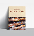 카페 인테리어 BAKE AT CAFE A3 포스터 : 유어투데이