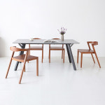 라네트 테이블 18090 K형 + 소로홈 원목의자 BDC29 고무나무 4인 세트 : 마켓비 공식스토어