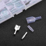 리토랑주 CA /CW104 더블 기보시 터미널 세트, 240피스, 분기형, 남성형 /여성형, 절연 슬리브, 터미널 배선, 가공, DIY, 황동, 베어 크림프... 