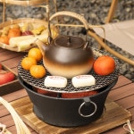 옛날 화로 연탄구이 화덕 테이블 연탄 실내 숯불화로 스탠드 소형 모찌 가정용 세트 : hahao0101