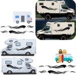 카라반 캠핑카 대형 데칼 스티커 세트 카고 트레일러 꾸미기 포인트 시트지 (A0877) : 꼬슈 COSSU