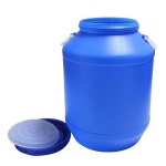 바케스 60L 드럼통 다용도 저장 젓갈통 PE 원형 물통 플라스틱 발효통 공드럼 보관통 12 버섯 폐배지 1000G : 툴타운