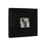 RECUTMS 미니 포토 앨범 10.2x15.2cm(4x6인치) 100장 사진 책 메모 영역 포함 전면 창이 있는 가죽 커버 결혼 여행 생일 기념일을 위한... 