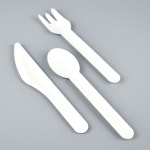 일회용 커트러리 야외 유치원 소풍 피크닉 종이 펄프포크 100개 : 두레패키지