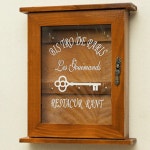 빈티지 스타일 벽걸이 원목 키 박스 인테리어 수납장 (A1325) : 용천삼리