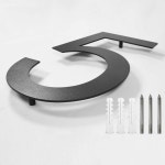 FuWell 스테인레스 스틸 입체 플로팅 번호 문패 8 인치 모던 레지던스 식별자 무연탄 색상 : SHINSOKCOMMERC