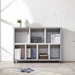 공간활용 2단 이동식책장 신혼집 거실전면책장 멀티 7칸 오픈형책장1200 : 제임스리빙홈