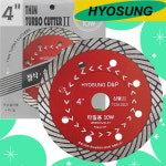 효성 타일날 그라인더날 타일용 절단석 컷팅 그린 녹색 105mm (4) : 종합철물공구마트