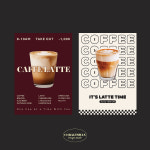 카페라떼 포스터 제작 아이스라떼 69가지 커피 음료 사진 메뉴 옵션 선택 맞춤 카페POP : 코발트스완