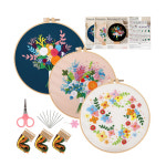 프랑스자수 패키지 도안 DIY 키트 세트 십자수 59종 집콕 취미 (한국어설명서 포함) : 야화