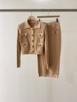 발포켓 골지 카라 롱스커트 세트 (3color) : 오앤므