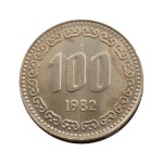 5-751/ 한국주화 1982년 100원(백원) 미사용급 : 카우리