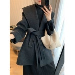 여성 봄 패션 루즈핏 모직 코트 모직 재킷 캐주얼룩 ACC0123Pw4 : 유한회사 위수노무역