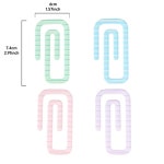 페이지 컬러 미니 세트 Dopamine 클립 종이 F7726 스트라이프 선물 소형 북마크 마커 스타일 4 Colors set : 귤맛좋네