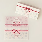 [파피에컬렉션] 파티시엘 사각 발렌타인 답례 선물포장택 헤더택 (10매) : 리베볼 Liebevoll