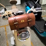 자전거 여행 가방 영국 빈티지 자전거 새들 가방 전기 도구 PU 가죽 컬러 매칭 시리즈 G8 27x0x4cm : 워니Company