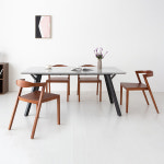 라네트 세라믹테이블 18090 L형 + 소로홈 원목의자 BDC29 고무나무 4인 세트 : 마켓비 공식스토어