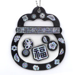 [하하당] 전통 자개 복주머니 쉐이커 키링 : 하하당