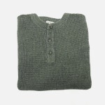 (CS929)XL 엘엘빈 포레스트그린 와플 하프버튼 니트 스웨터knit : 바루사