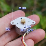 2 상 4 선 스텝퍼 모터 위상 저항 15 7 옴, 금속 0 3 모듈러스, 15 톱니 기어, 20mm, DC12V, 2 : 레인보우로우