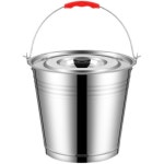 카미르 밀봉 양동이 샴페인 20L 냄비 바케스 열탕 미니 들통찜기 원형통 길이 스텐 물통 15 특두께 20cm-4L 약 7근 물 /뚜껑 : 바이베아