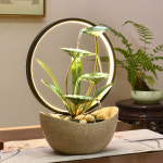 조명 분수 실내 기본 화분 등불 거실 가습 물소리 연꽃 가정용 인테리어 인공폭포 순환 1 입김이 돈을 번다 무등 : 신흥유통상사4001