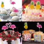 EaJ 이쑤시개 나무 100 샐러드용 연노랑 뷔페 가니쉬 파인애플픽 칵테일 장식 100개 파인애플 스틱 50개 : AJ룰라