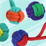 이안 끈형 실타래 장난감 22cm 강아지 로프 장난감 덴탈 스틱 반려견 터그 치석제거 : 이안자재