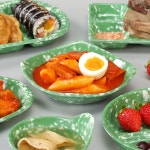 뉴트로 분식시리즈 레트로 분식 멜라민 그릇 떡볶이 접시 예쁜그릇 포장마차 : 이지주방