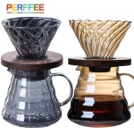 부어 오버 커피 드리퍼 커피 포트 세트 600ml, 커피 서버 커피 메이커 브루잉 V02 유리 커피 깔때기 드립 커피 세트 : SHINSOKCOMMERC