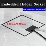 스테인리스 스틸 범용 상감 바닥 소켓 오목한 USB 및 네트워크  전원 콘센트 2 개 130mm x 크기 : 신정물류종합