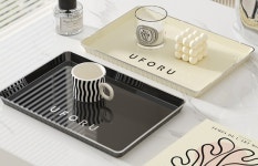 오엔리빙 디저트 디퓨저 다용도 사각 트레이, 화이트, 1개, 31 x 18 cm : 휴남텍