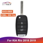 호환DIYKEY 기아 리오  용 업그레이드 플립 키 3 버튼 PN: 95430 H9600 4D60 칩 433MHZ 자동차 리모컨 포브 : 하나모아팡