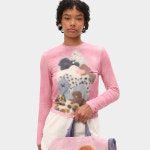 까르네볼렌테 Doggy Decadence Pink Long Sleeve SS25LT0203 : 조하리스토어