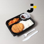 일회용 도시락 포장용기 돈까스용기 포장 배달 4칸V형 4구 100세트 : 조이세상팩