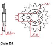 오토바이 프론트 스프로킷, 혼다 TRX450R 04 14 CR250R 92 08 CRF450R 02 25 CRF 450R CRF450RX 17 25 CRF450X 05 18, 52 : 라벤더코어