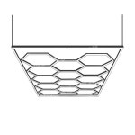 세차장 LED 조명 광택샵 작업장 벌집 천장 램프 : 세상의다양한구매대행아홉번째