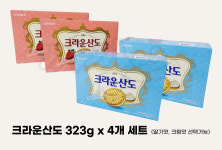 크라운산도 크림, 딸기 323g (대) 4개세트 : 까깡스