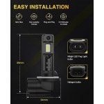 Nilight EF1 881 LED 안개 전구 200 밝기 6000K 쿨 화이트 1 1 미니 사이즈 할로겐 교체 881 889 898 886 894 LED 안개등 DRL 변환 키트... 