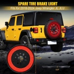 DRIEACO 스페어 타이어 밝은 테일 3rd Third 플러그 앤 플레이 405PCS LED 후륜 레드 링 브레이크 라이트 지프 For Jeep Wrangler JK... 