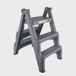 접이식 세차용 플라스틱 경량 캠핑 가정용 의자 계단 계단형 발판 3단 소형 세차장 일반 2단계 사다리 매트리스 : 신흥유통상사11