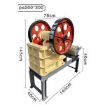 엔진 분쇄기 테스트 돌 콘크리트 작은 턱 블록 300MM 시멘트 380V 200 : 몽키스패너1