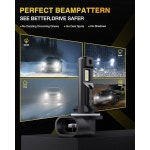Nilight EF1 881 LED 안개 전구 200 밝기 6000K 쿨 화이트 1 1 미니 사이즈 할로겐 교체 881 889 898 886 894 LED 안개등 DRL 변환 키트... 
