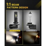 Nilight EF1 881 LED 안개 전구 200 밝기 6000K 쿨 화이트 1 1 미니 사이즈 할로겐 교체 881 889 898 886 894 LED 안개등 DRL 변환 키트... 