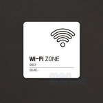 Wi-Fi ZONE2 와이파이 안내판 PC방 카페 매장 가게 표지 인포메이션 : 숍블리