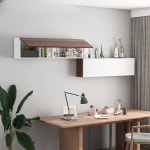 벽 선반 책장 스토리지 랙 파티션 현대 미니멀 20x60 흰색+흰색 문 : 감추어진 보화