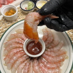 손질 깐 붉은 새우 딱새우 회 150g 자연산 달마새우 : 안녕하농수산