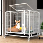 고양이 철창 강아지 케이지 안전문 하우스 개집 기니피그 실내 상품 화이트 S-12파운드 이하 : 거대한상인몰