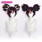 임팩트 Xinyan 코스프레 가발, 그라데이션 컬러, 내열성 합성 헤어, 역할 놀이 + 캡, 30cm 다크 브라운 : 하루통상